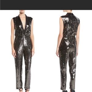 Opens in a new window Alice + Olivia Black Lyle Sequin Embellished Shawl Satin